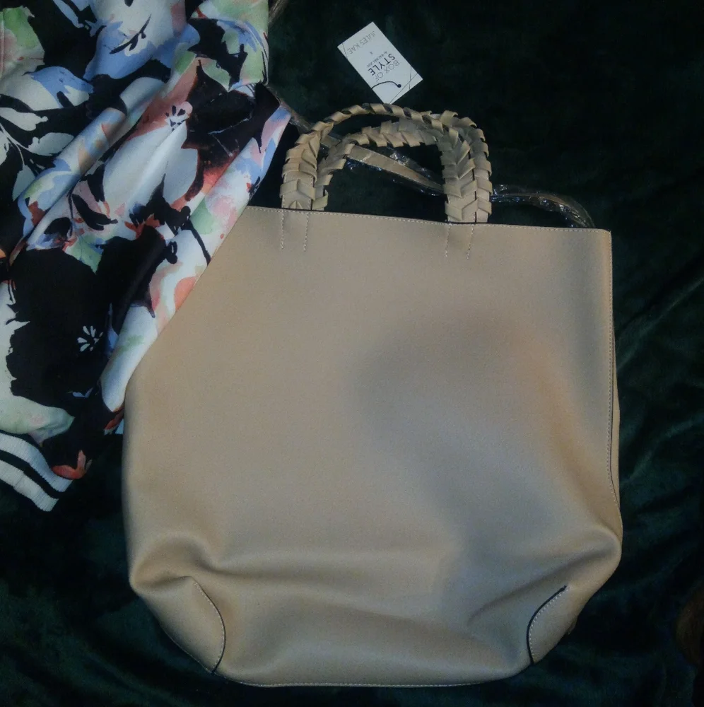 Jules Kae x Rachel Zoe Charlotte Vegan Leather Tote/Crossbody in Blush Pink NWT